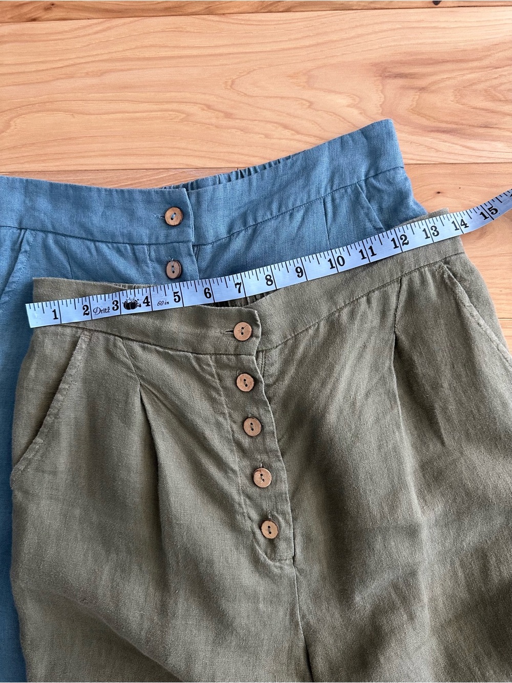 Lintico Grae Cove Trousers - Teal & Olive Linen Pants - Set of Two - Size Small - Picture 8 of 11